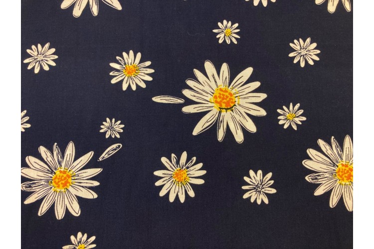 Daisy Print Viscose 140cm Wide 100% Viscose