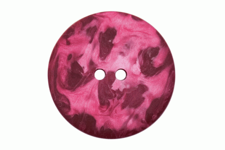 Dark Pink Marble Resin, 15mm 2 Hole Button