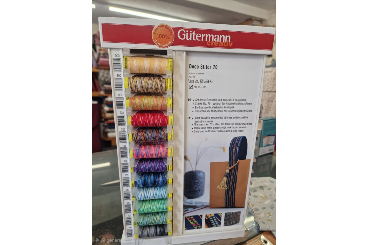 Deco Stitch 70 Thread - Multicolour - 70m - Select a Colour