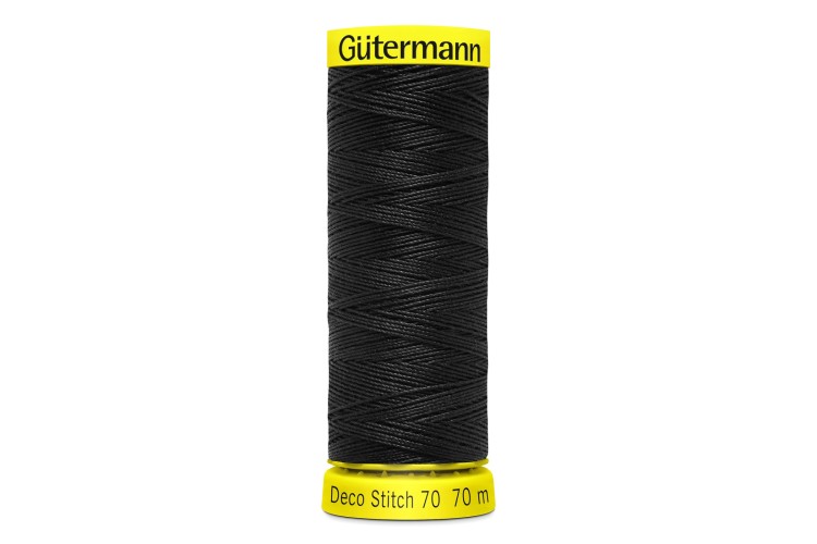 Deco Stitch 70 Thread: 70m Gutermann, Colour 000 BLK