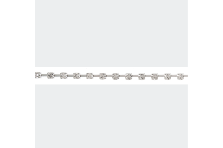 Diamanté Trim 3.5mm Silver