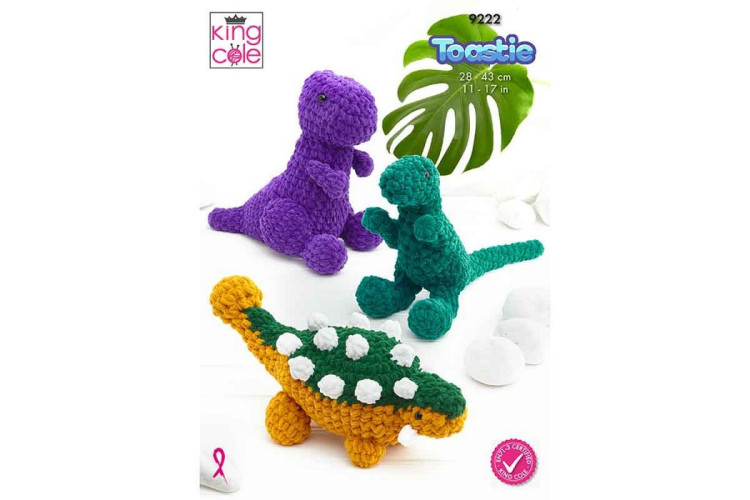 Dinosaur Toys crocheted in  Toastie - 9222