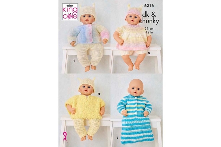 Dolls: Jacket, Trousers & Hat - DK & Chunky - 6216