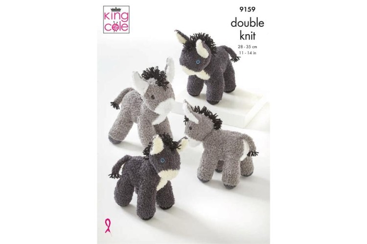 Donkeys Knitted in King Cole Truffle - 9159