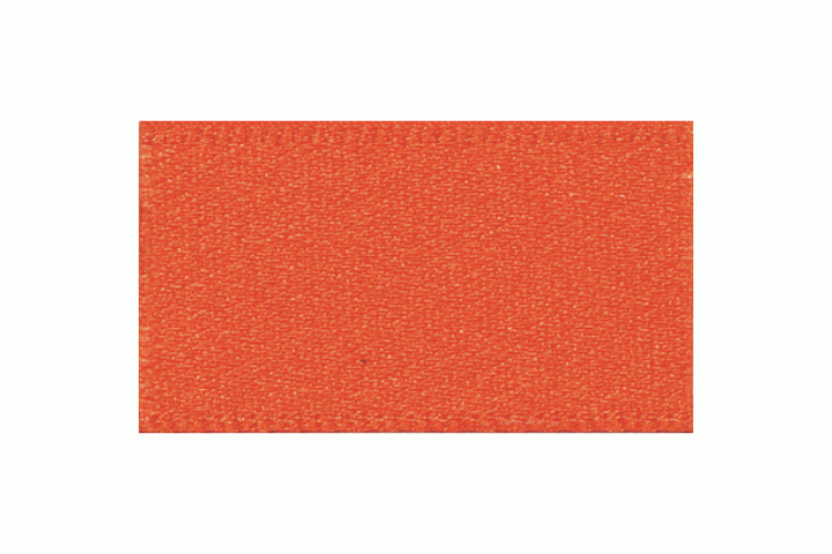 Double Faced Satin Ribbon 10mm, Flame Orange