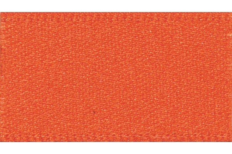 Double Faced Satin Ribbon 15mm, Flame Orange