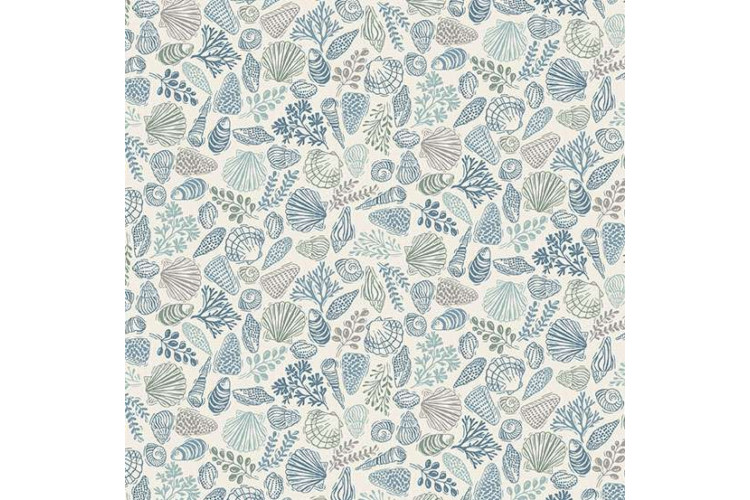Driftwood by Makower UK - Shells – Cream 112cm Wide 100% Cotton