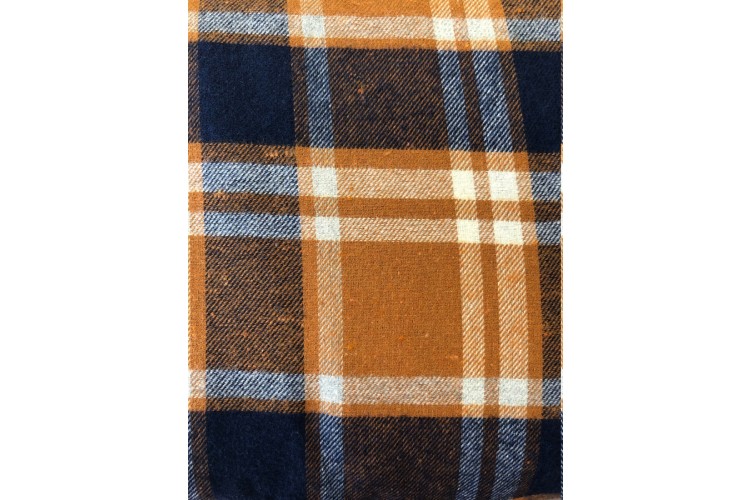 Duncan Tan and Navy Check 100% Cotton 150cm