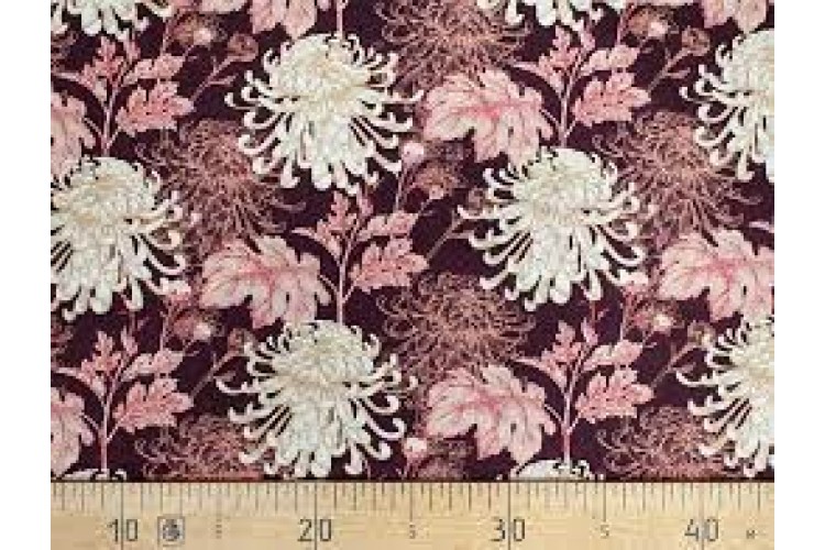 Elegant Spirt Berry Dahlia 100% Cotton 145cm Wide