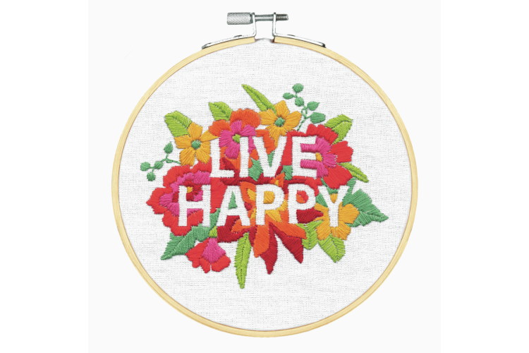 Embroidery Kit - Live Happy