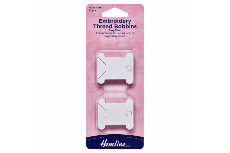 Embroidery Thread Bobbins, Paper 50 Pieces