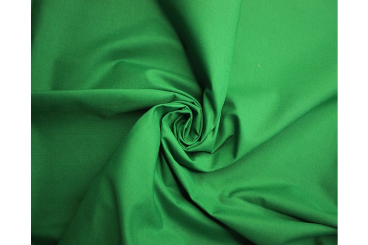 Emerald Green Polycotton 112cm Wide 80% Polyester, 20% Cotton