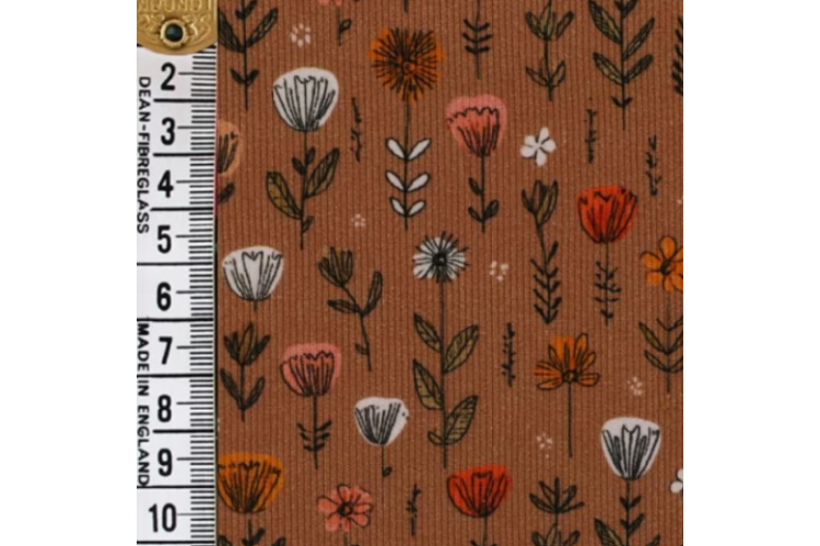 Empee Studio Needlecord Meadow Scatter 100% Cotton 112cm