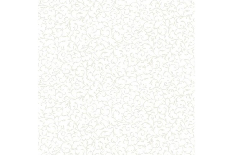 Essentials Scroll White on White 112cm Wide 100% Cotton