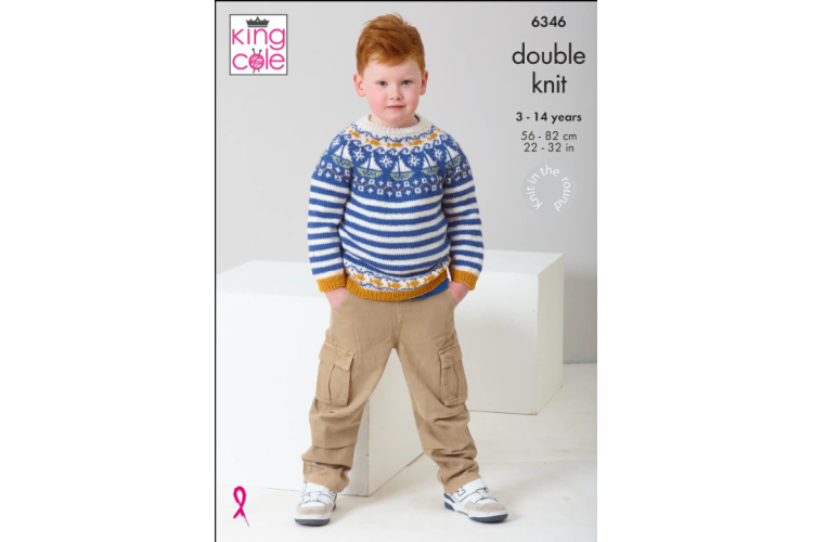 Fairisle Sweaters knitted in Merino Blend DK - 6346