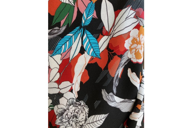 Fernando Colour Block Flowers Soft Touch 100% Viscose 150cm Wide