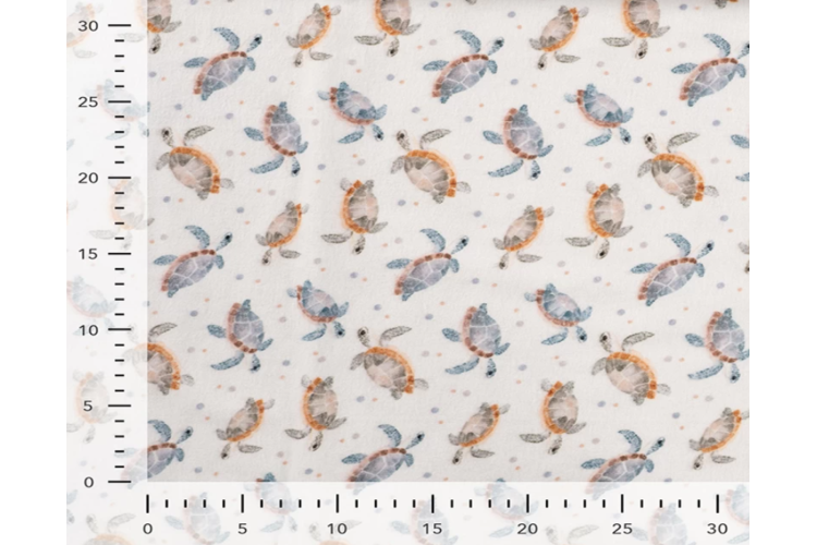 Flannel Digital Turtle 100% Cotton 140cm