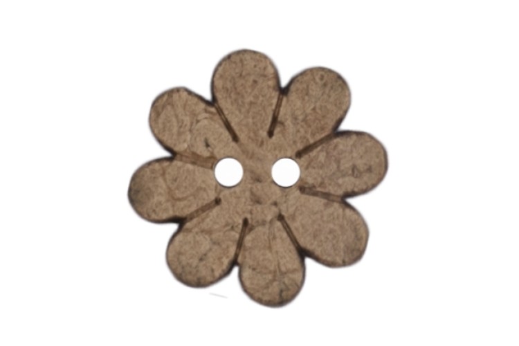 Flower Wooden 2 Hole 17mm Button