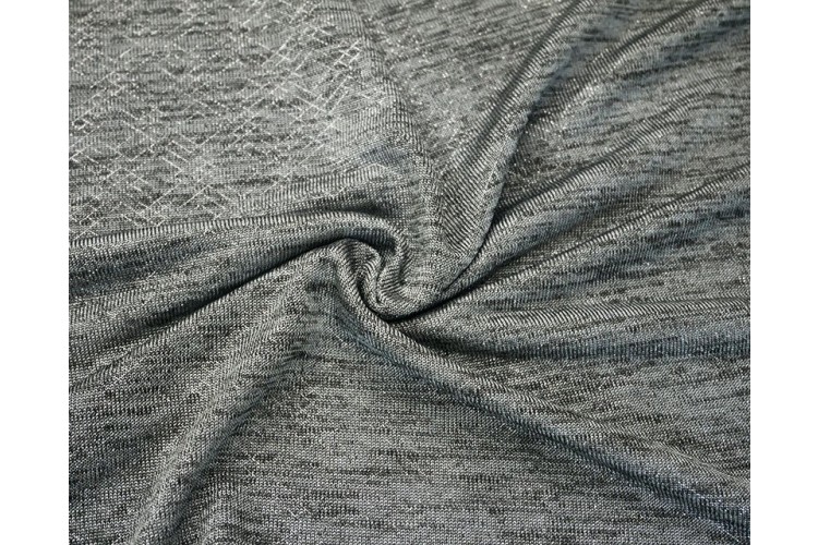 Foil Knit Jersey Criss Cross Pattern 95% Polyester 147cm Wide