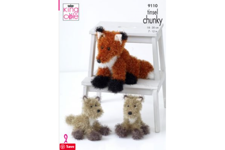 Fox Knitted in Tinsel Chunky - 9110