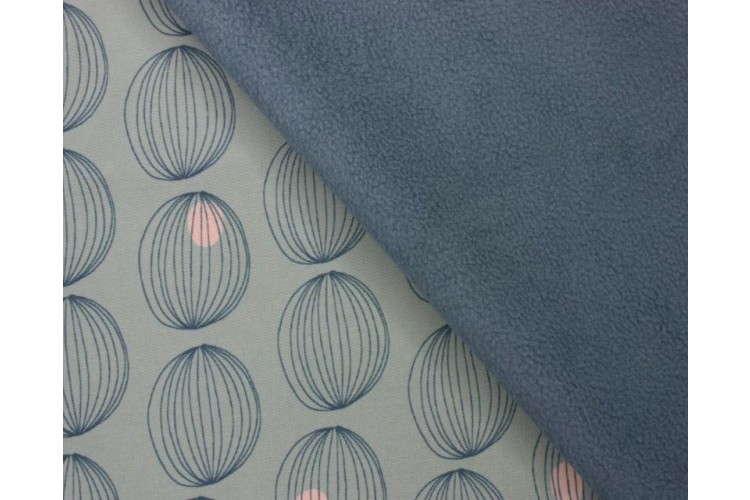 Geometric Circle Soft Shell backed with Fleece 100% Polyester 144cm Wide