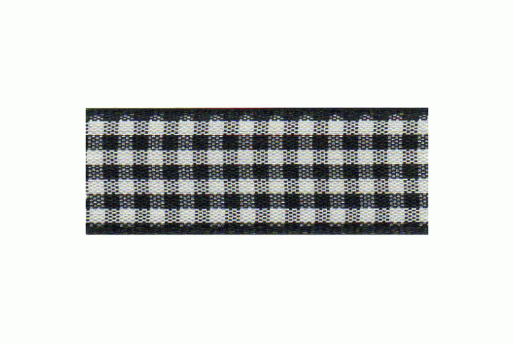 Gingham, 15mm, Black