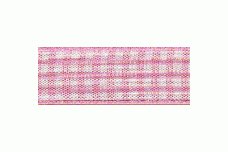 Gingham, 15mm, Rose