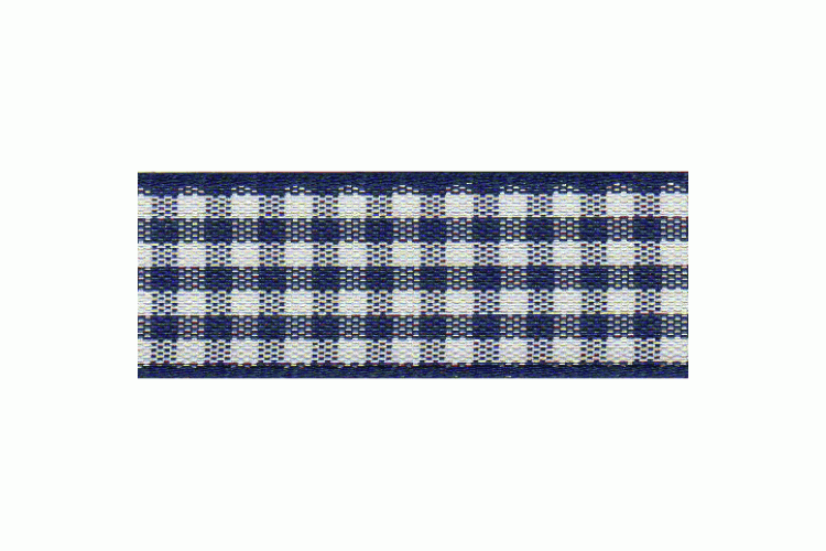 Gingham, 25mm, Blue