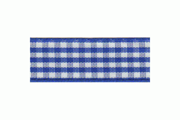 Gingham, 25mm, Royal Blue