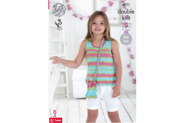 Girl’s Top knitted with Cottonsoft Crush DK - 4771