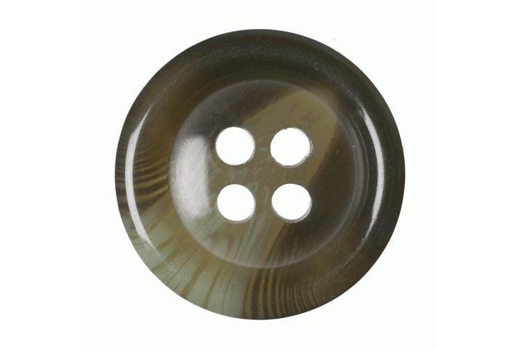 Green Mock Horn, 15mm 4 Hole Button