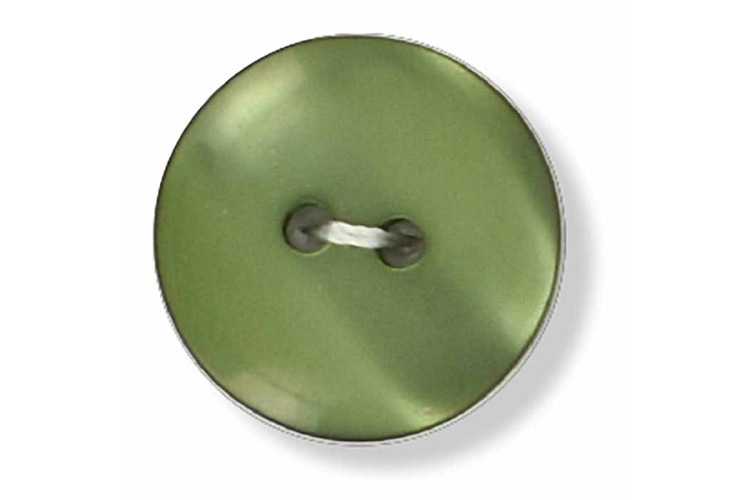 Green Pearl Resin, 18mm 2 Hole Button
