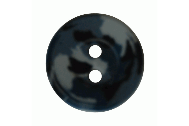 Navy Camo Resin, 15mm 2 Hole Button