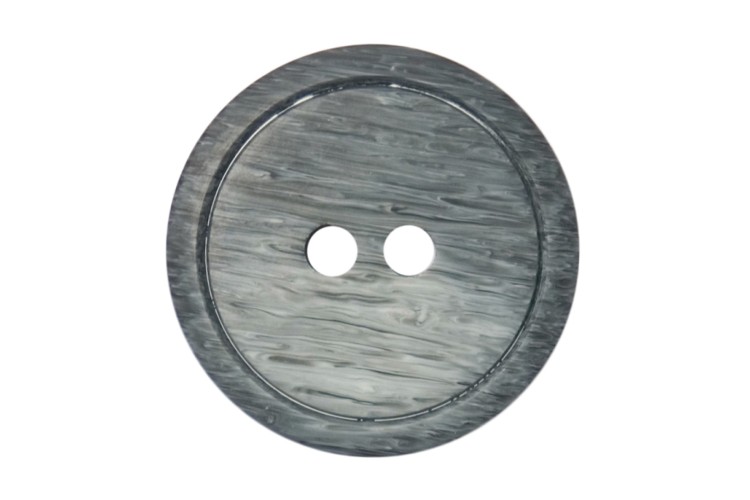 Grey Ombre Resin, 20mm 2 Hole Button