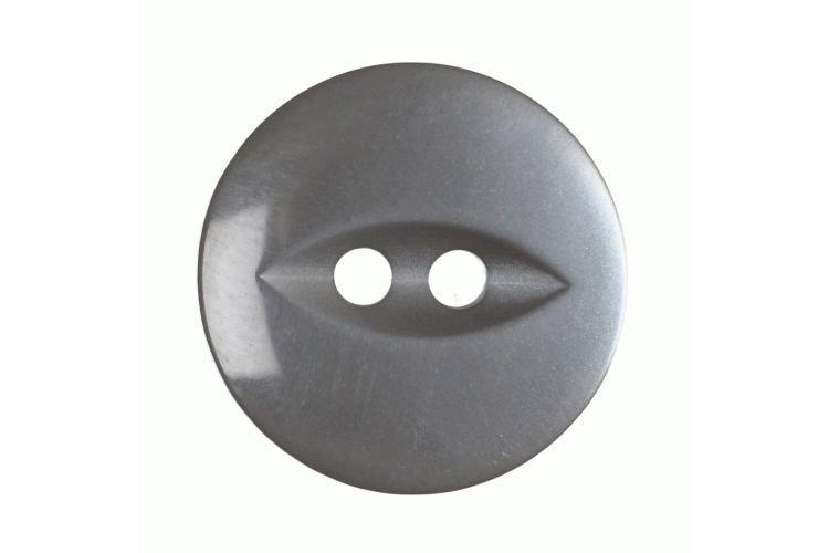 Grey Resin, 16mm Fish Eye 2 Hole Button