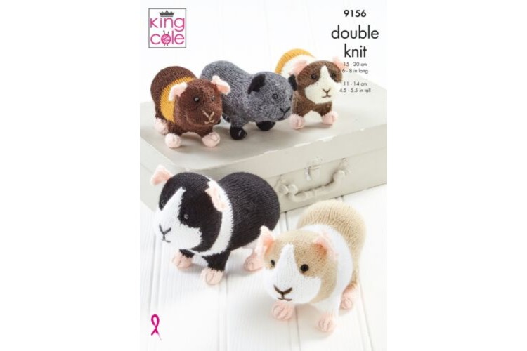 Guinea Pigs Knitted in Big Value DK 50g - 9156