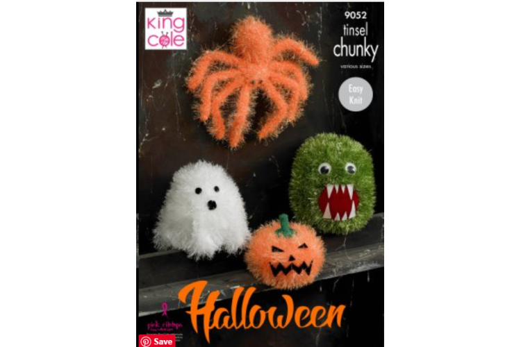 Halloween Monsters Knitted with Tinsel Chunky - 9052