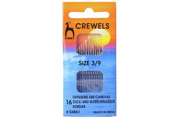 Hand Sewing Needles, Crewels Gold Eye, Size 3-9
