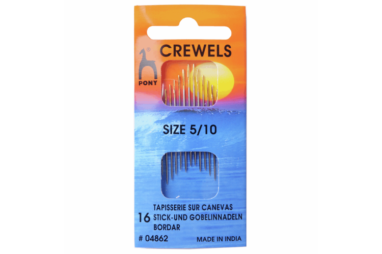Hand Sewing Needles, Crewels Gold Eye, Size 5-10