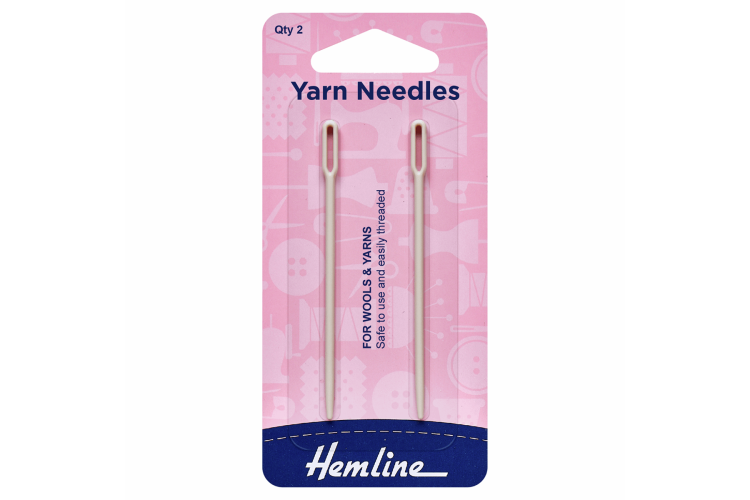 Hand Sewing Needles, Wool & Yarn, Plastic, 2 Pieces