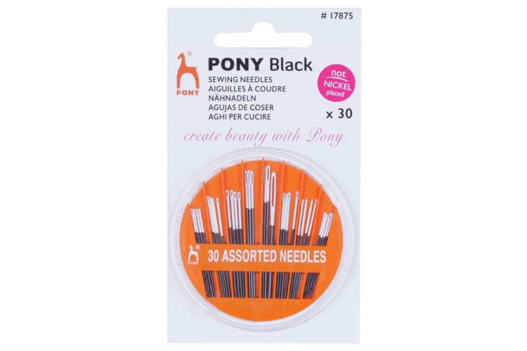 Hand Sewing Needles Wheel Assorted Black with White Eye Assorted Types and Sizes