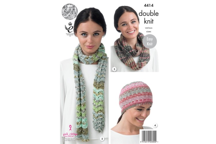 Hat, Scarfs and Snood Knitted with Drifter DK - 4414