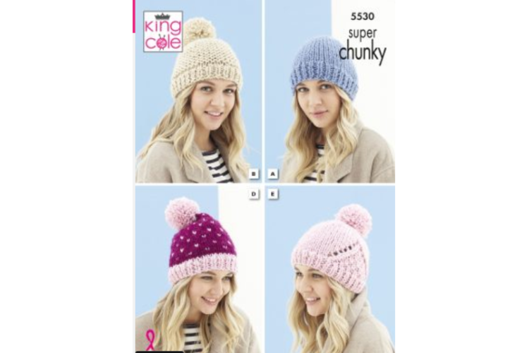 Hats & Scarf: Knitted in Timeless Super Chunky - 5530