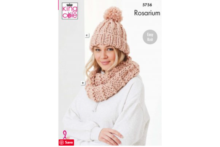 Hats, Headband, Snoods, & Polo Neck: Knitted in Rosarium Mega Chunky - 5756