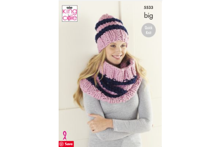 Hats, Scarf & Cowl: Knitted in Big Value BIG - 5533