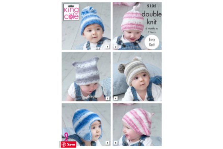 Hats Knitted in Cottonsoft Baby Crush DK - 5105