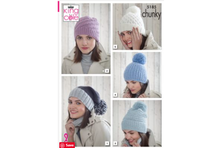 Hats Knitted in Timeless Chunky - 5185