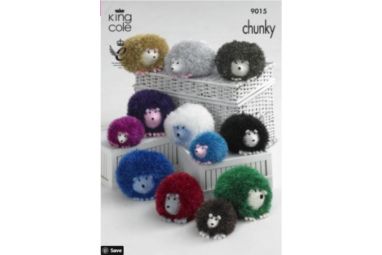 Hedgehog Knitted with Tinsel Chunky & Dollymix DK - 9015