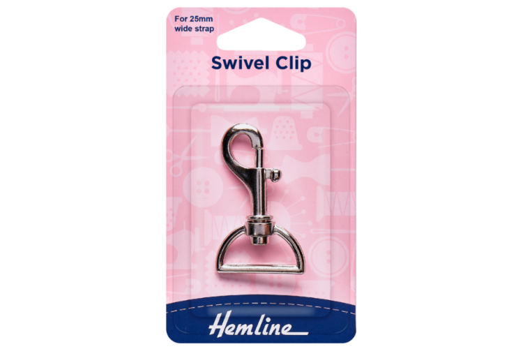 Hemline, Swivel Clip 25mm nickel