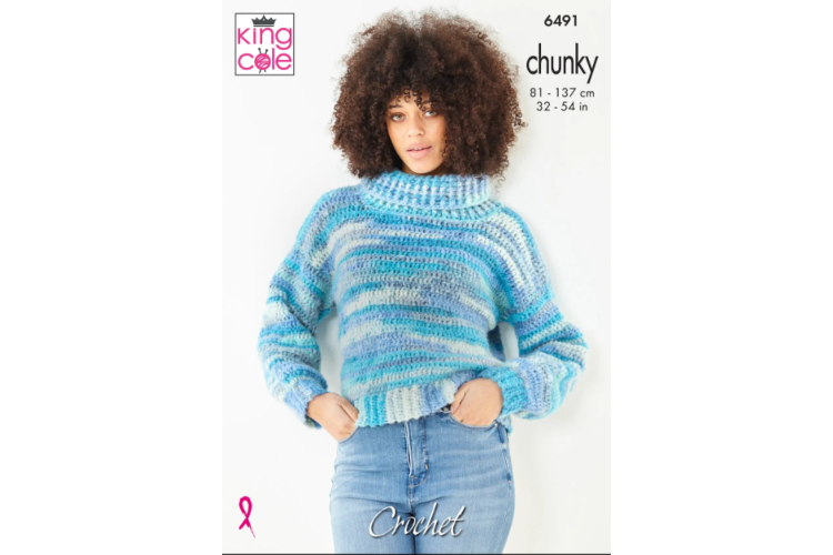 Cardigan and Jumper: Crocheted in King Cole Flair Chunky - 6491